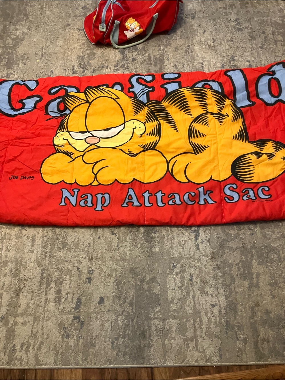 Garfield Nap Attack Sac Sleeping Bag - Red & Yellow